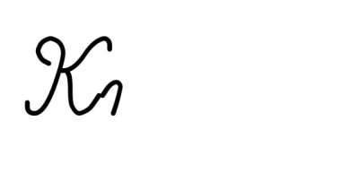 Altı El yazısı ve Gotik Yazı Tipinde Bıçak Dekoratif El Yazısı Animasyonu