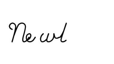 Altı El Yazısı ve Gotik Yazı Tiplerinde Newton Dekoratif El Yazısı Animasyonu