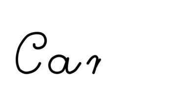 Altı El Yazısı ve Gotik Yazı Tiplerinde Deve Dekoratif El Yazısı Animasyonu