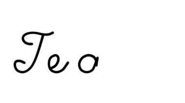 Altı El Yazısı ve Gotik Yazı Tipinde Göz Yaşları Dekoratif El Yazısı Animasyonu