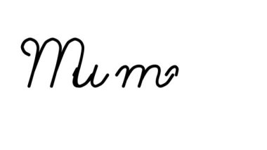 Altı El Yazısı ve Gotik Yazı Tipiyle Mumya Dekoratif El Yazısı Animasyonu