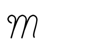 Altı El Yazısı ve Gotik Yazı Tiplerinde Matematik Dekoratif El Yazısı Animasyonu