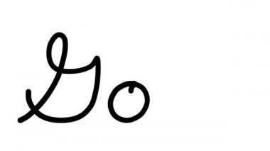 Altı El Yazısı ve Gotik Yazı Tipiyle Tanrı Dekoratif El Yazısı Animasyonu