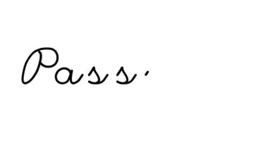 Altı El Yazısı ve Gotik Yazı Tipiyle Pasaport Dekoratif El Yazısı Animasyonu