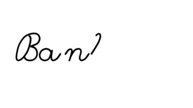 Altı El Yazısı ve Gotik Yazı Tipiyle Bankacılık Dekoratif El Yazısı Animasyonu