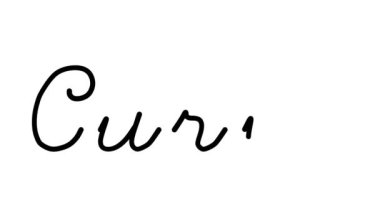 Altı El Yazısı ve Gotik Yazı Tiplerinde Eğri Dekoratif El Yazısı Canlandırması