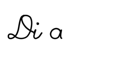 Altı El Yazısı ve Gotik Yazı Tiplerinde Günlük Dekoratif El Yazısı Animasyonu