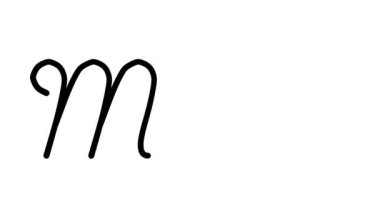 Altı El Yazısı ve Gotik Yazı Tiplerinde Güve Dekoratif El Yazısı Animasyonu