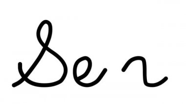 Altı El Yazısı ve Gotik Yazı Tipiyle Seks Dekoratif El Yazısı Animasyonu