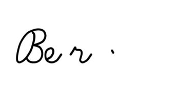 Altı El Yazısı ve Gotik Yazı Tiplerinde Bergen Dekoratif El Yazısı Animasyonu