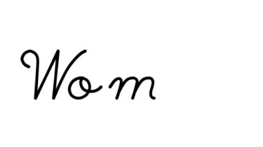 Altı El Yazısı ve Gotik Yazı Tipiyle Kadın Dekoratif El Yazısı Animasyonu