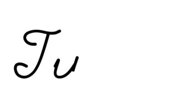 Altı El ve Gotik Yazı Ton Balığı Dekoratif El Yazısı Animasyonu