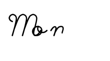 Altı El Yazısı ve Gotik Yazı Tipinde Para Dekoratif El Yazısı Animasyonu