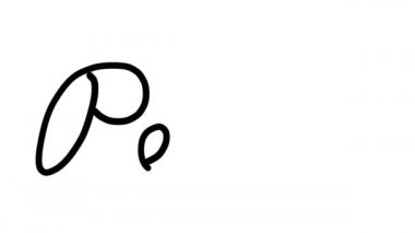 Altı El Yazısı ve Gotik Yazı Tiplerinde Peru Dekoratif El Yazısı Animasyonu