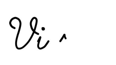 Altı El Yazısı ve Gotik Yazı Tiplerinde Vize Dekoratif El Yazısı Animasyonu