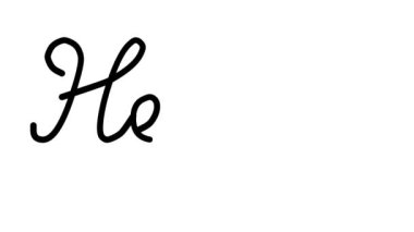 Altı El Yazısı ve Gotik Yazı Tiplerinde Hemp Dekoratif El Yazısı Animasyonu