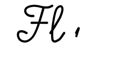 Altı El Yazısı ve Gotik Yazı Tipinde Uçan Dekoratif El Yazısı Animasyonu