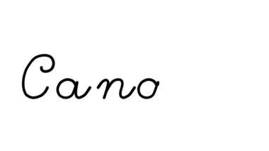 Altı El Yazısı ve Gotik Yazı Tipiyle Kanada Dekoratif El Yazısı Animasyonu