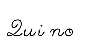 Altı El Yazısı ve Gotik Yazı Tipinde Quinoa Dekoratif El Yazısı Animasyonu