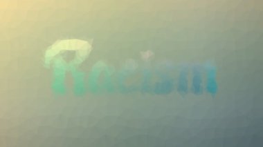 Irkçılık solan modern tesselleme döngüsü animasyon üçgenleri