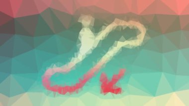 yürüyen merdiven aşağı görünen tekno tesselleştirilmiş döngü animasyon çokgenler