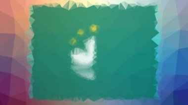 Macao Flag ISO: Görünürde tekno tesselleştirilmiş döngü titreşim üçgenleri