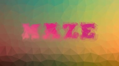 Maze soldu garip tesselleme döngüsü hareket eden çokgenler