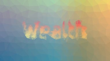 Zenginlik solgunluk tekno tesselleme döngüsü canlandırılmış çokgenler