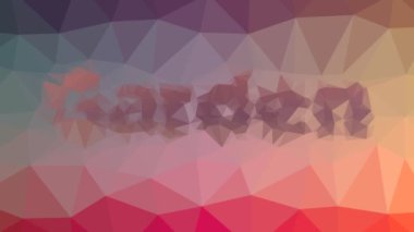 Bahçe görünen tekno tesselleştirilmiş döngü animasyon üçgenleri