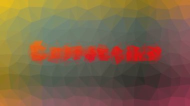 Kapuçino çözünen tekno tesselleştirilmiş döngü animasyon üçgenleri