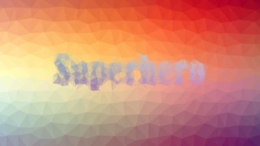 Süper kahraman hareketli çokgenleri döndüren teknolojik tessellasyon soluklaşması