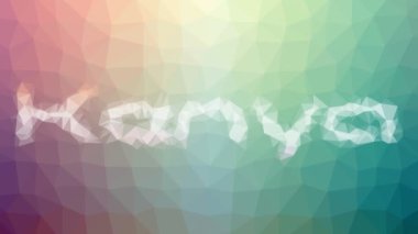 Kenya ilginç tesselleştirilmiş döngü animasyon üçgenleri