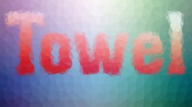 Havlu garip bir şekilde beliriyor. Döngü hareketli üçgenler.