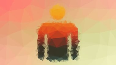 Gövde çözünen tekno tesselleştirilmiş döngü animasyon çokgenleri