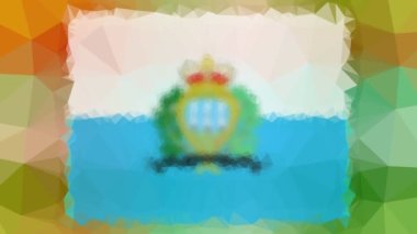 San Marino Flag ISO: SM ilginç tessellasyon döngüsünü çözüyor çokgenleri hareket ettiriyor