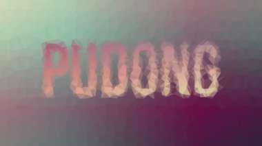 Pudong modern tessellasyonu eritiyor. Canlandırılmış üçgenler.