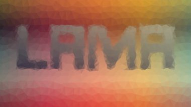 Lama, tekno tesselleştirilmiş döngü hareketli üçgenler