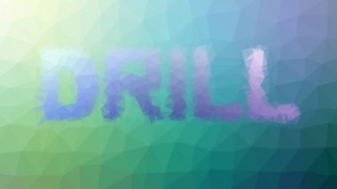 Matkap garip tesselleştirilmiş döngüler animasyon üçgenleri çözüyor