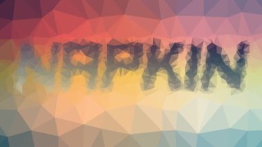 Peçete soldu. Tekno tesselleştirilmiş döngü hareketli üçgenler.