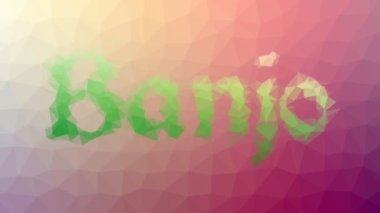 Banjo solgunluk ilginç tessellasyon hareketli üçgenler