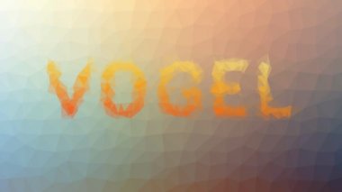 Vogel ilginç bir şekilde tesselleştirilmiş, canlandırılmış üçgenler ortaya çıkarıyor.
