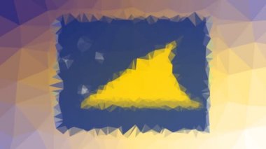 Tokelau Flag ISO: TK 'nın garip tesselleştirilmiş döngüyü çözmesi, çokgenleri canlandırması