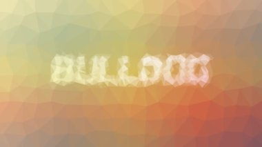 Bulldog soluk tekno tesselleştirilmiş döngü animasyon üçgenleri