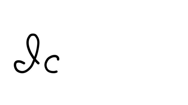 Icicle Decorative Handwriting Animation Six Cursive Gothic Fonts — Stock Video
