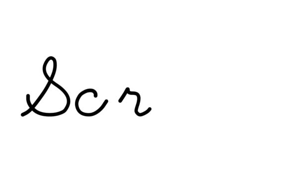 Scroll Decoratieve Handschrift Animatie Zes Cursieve Gotische Fonts — Stockvideo