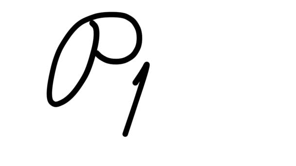 Ppc六种草书和哥特式装饰手写体动画 — 图库视频影像