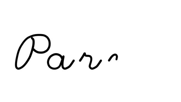 Parma Decorative Handwriting Animation Six Cursive Gothic Fonts — Stock Video