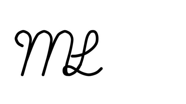 Mlm Декоративна Анімація Почерку Шести Проклятих Готичних Шрифтах — стокове відео