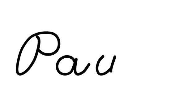 Pawn Decorative Hand Animation Six Cursive Gothic Fonts — стоковое видео