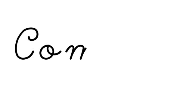 Комедийная Декоративная Почерковедческая Анимация Шести Курсивных Готических Шрифтах — стоковое видео